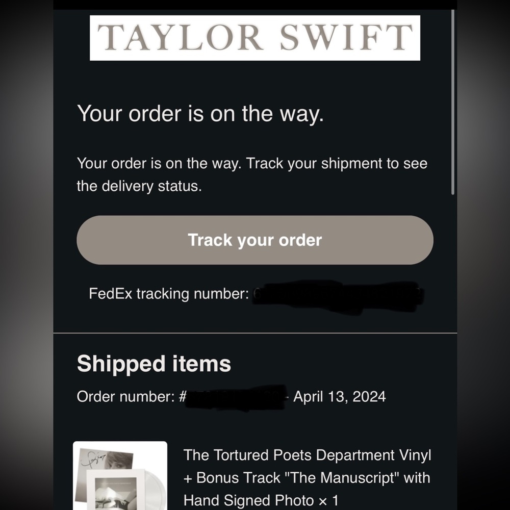 Taylor Swift SIGNED PHOTO INSERT The Tortured Poets Department Vinyl Manuscript - Picture 9 of 9